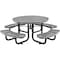 Global Industrial Round Kids Picnic Table, Gray, Expanded Metal, 46 in L, 24-1/2 in H Overall 277150KGY - alternate 1